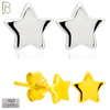 925-ES512 - 925 Sterling Silver Star Design Earrings (Butterfly Backing) image 0