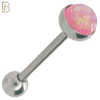 PK-BB07S - 316L Surgical Steel Barbell with Opal Top Mushroom Design  Screw Pack of 120 image 2