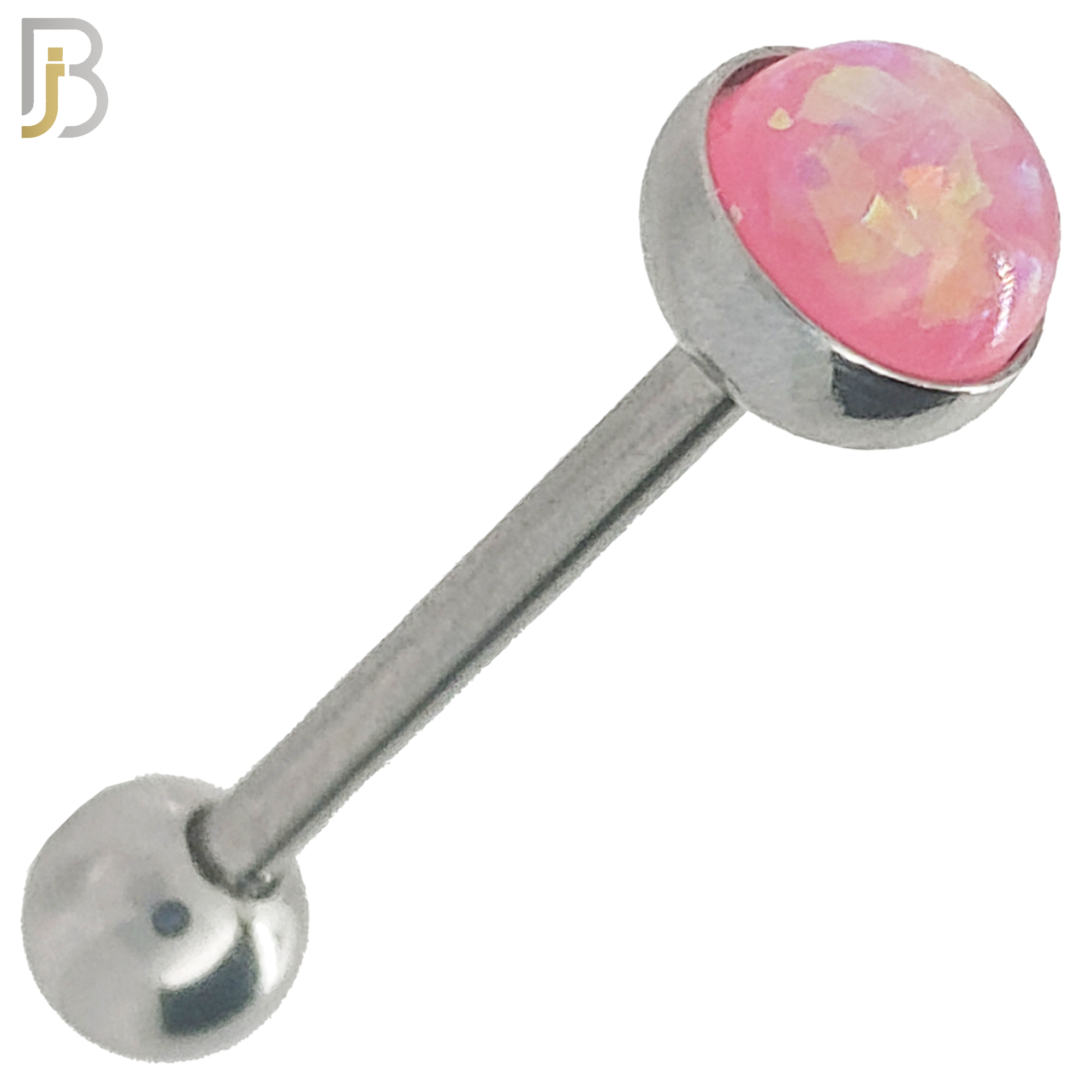 PK-BB07S - 316L Surgical Steel Barbell with Opal Top Mushroom Design  Screw Pack of 120 image 2