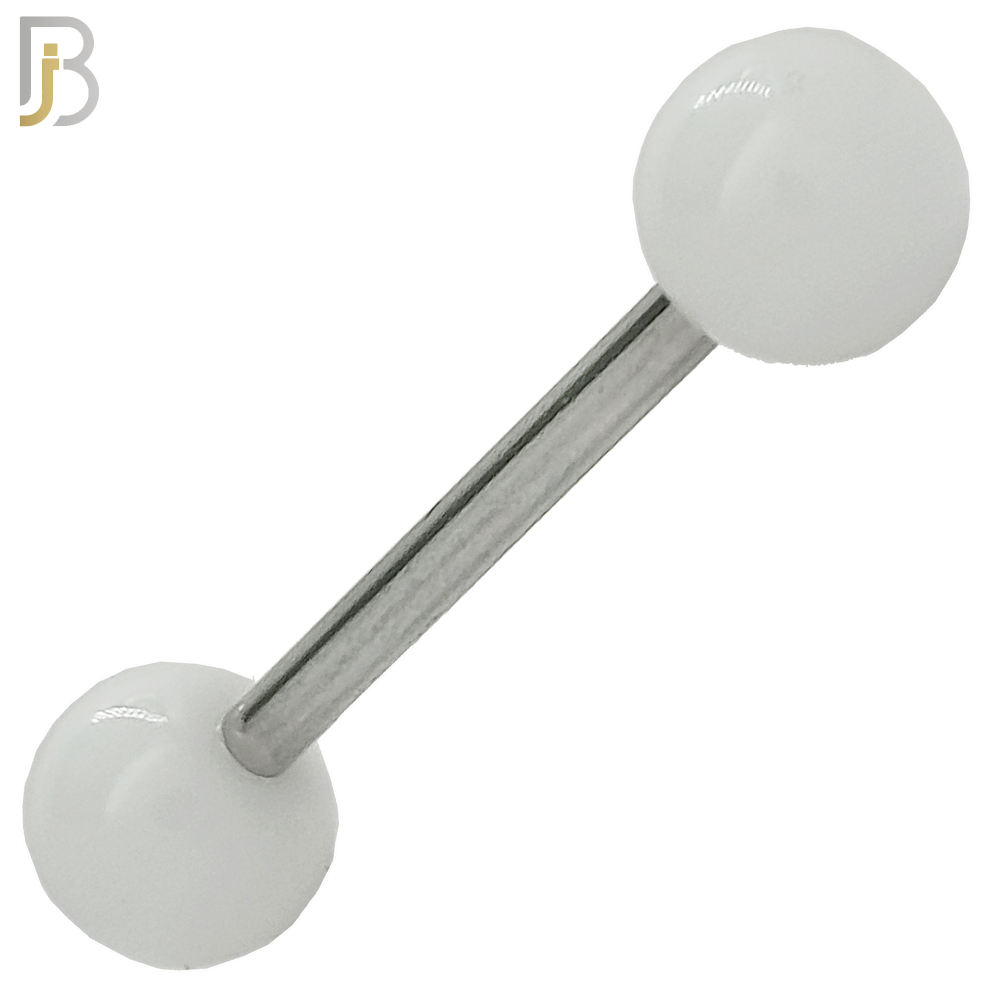 PK-BB03S - 316L Surgical Steel Barbell with Solid Color Acrylic Ball Screw External Threaded Pack of 120 image 2