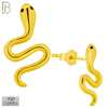 925-ES366 - .925 Sterling Silver Snake Stud Earrings image 2