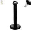 LB07K - 316L Surgical Steel Black Plated Bar Press Fit Zircon Bezel Monroe Labret Screw Internally Threaded  Flat Back (PACK OF 6) image 1