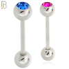 BB05S-6 - 316L Surgical Steel Screw Barbell with 6mm Bezel Ball External Threaded (PACK OF 6) image 0