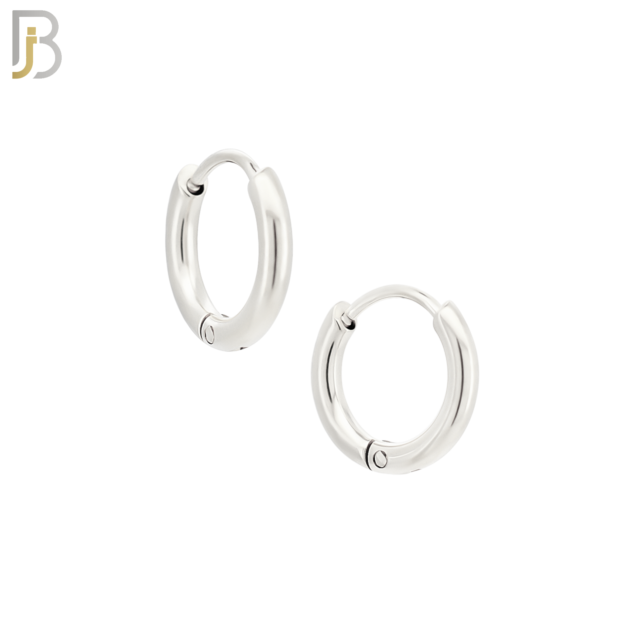 ES95S - 316L Stainless Steel 2mm Thickness Plain Hoops Design Huggies Clip On image 1