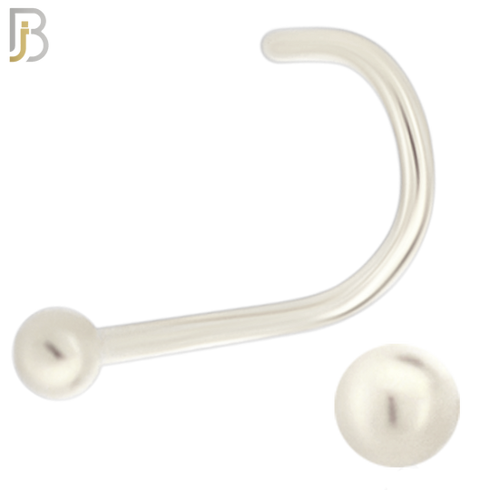 NR07C - 316L Surgical Steel Nose Screw with 2mm Plain Ball Stud (PACK OF 6) image 1