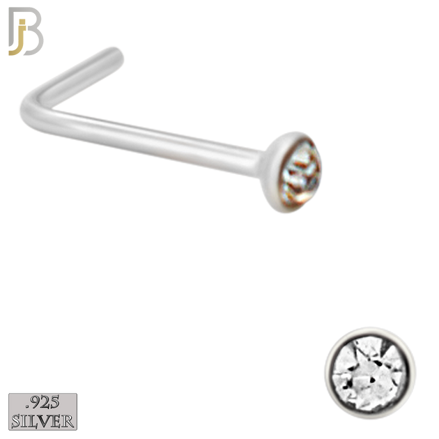 925-PK-NR08LS - 120 pcs, 925 Sterling Silver Nose Studs L Shape, 22g Thickness, Assorted Shape Design Tops Packages image 7