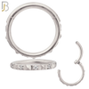 CT128 - 316 Surgical Steel Alternating CZ and Pyramid Hinged Hoop (Pack of 6) image 1