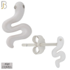 925-ES476 - 925 Sterling Silver Enamel Coated Snake Push Back Stud Earring image 2