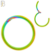 CT10RB - Multi Color Plated 316L Surgical Steel Hinged Hoops Plain (PACK OF 6) image 1