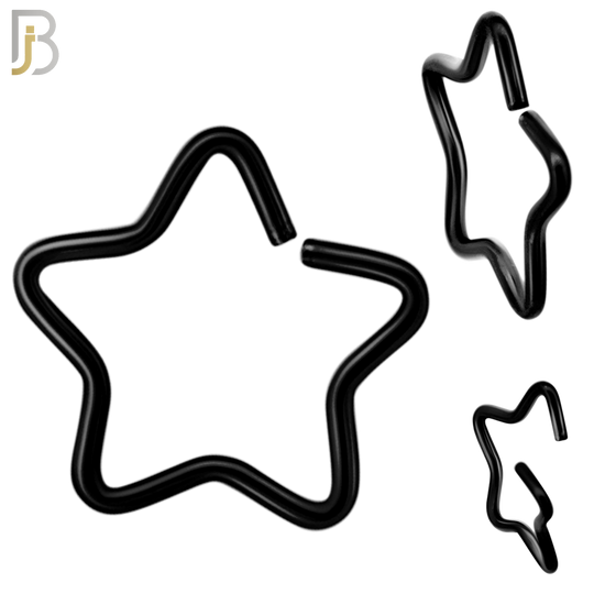 PK-CT22 - 316L Surgical Steel Star Hoops Piercing Pack of 60 image 3