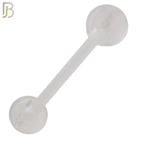 BB02 - Acrylic Flexi Screw Barbell Plain Screw External Threaded (PACK OF 6) image 0