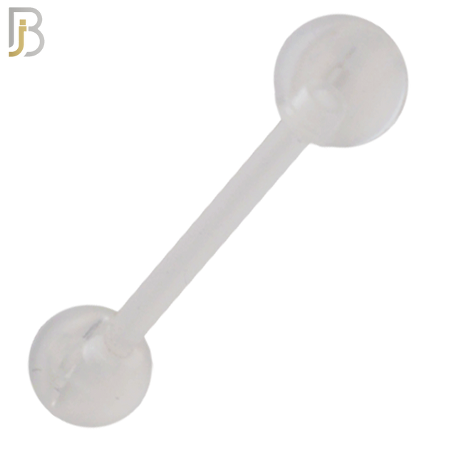 BB02 - Acrylic Flexi Screw Barbell Plain Screw External Threaded (PACK OF 6) image 0