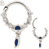 PK-CT106 - 316 Surgical Steel Hinged Nose Hoops with Mixed Dangling Designs - Pack of 30 image 5