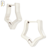 ES300 - 316L Stainless Steel Huggies Plain Hollow Star Design with Sleek Rounded Tips image 1
