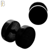 FP28K - Black Color Surgical Steel Plain Fake Plug (PACK OF 3 Pairs) image 4