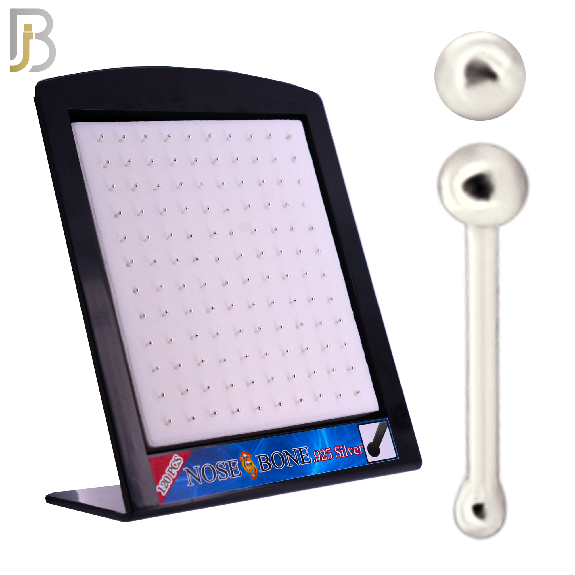 925-PK-NR07S - 1.5mm .925 Silver  22g Thickness Nose Bone 120 Pcs Packages image 0