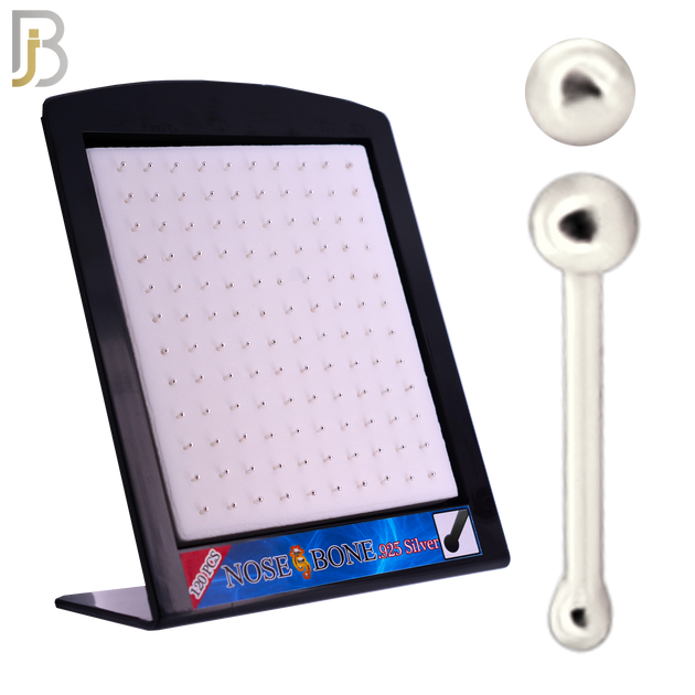 925-PK-NR07S - 1.5mm .925 Silver  22g Thickness Nose Bone 120 Pcs Packages image 0