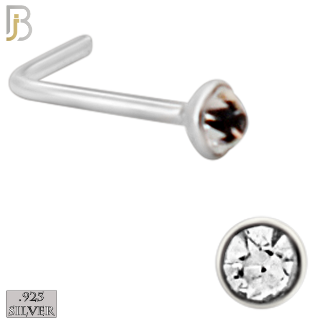 925-PK-NR08LS - 120 pcs, 925 Sterling Silver Nose Studs L Shape, 22g Thickness, Assorted Shape Design Tops Packages image 8