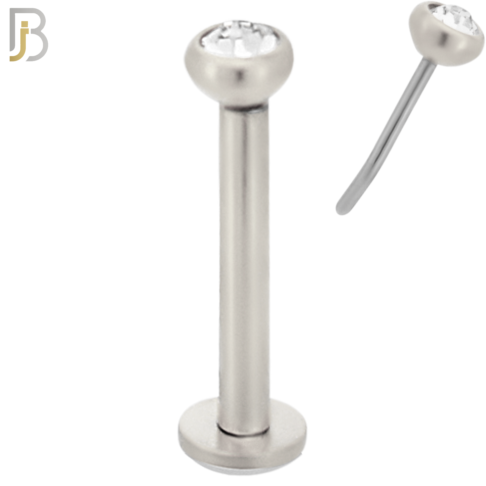 LB16S16 - 16g Thickness 316L Surgical Steel Press Fit Bezel Setting Push In  Zircon (PACK OF 6) image 3