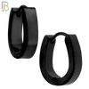 ES281 - 316L Stainless Steel Plain Huggies Curved U-Shape Clip On image 2