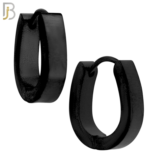 ES281 - 316L Stainless Steel Plain Huggies Curved U-Shape Clip On image 2