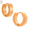 ES85R - 316L Stainless Steel Rose Gold Plated Plain Design Huggies Clip On image 4
