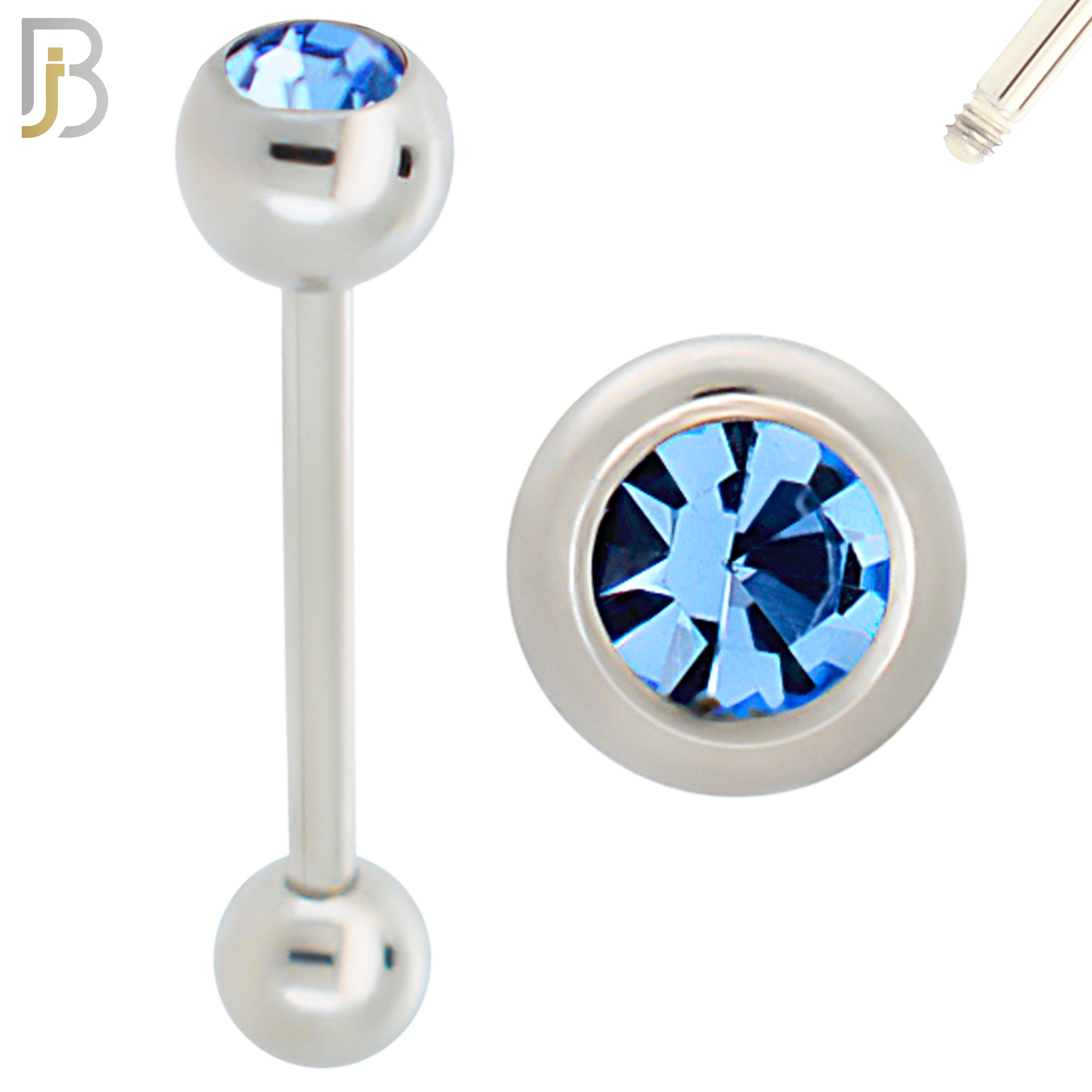 BB66 - 316L Surgical Steel 6mm Ball with CZ and 5mm Ball Plain (Pack of 6) image 4