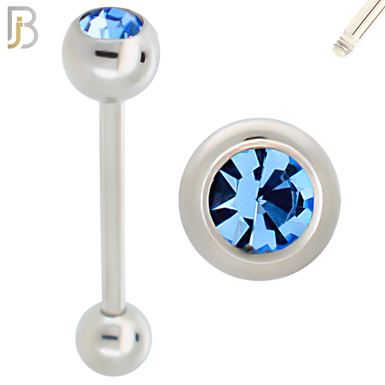 BB66 - 316L Surgical Steel 6mm Ball with CZ and 5mm Ball Plain (Pack of 6) image 4