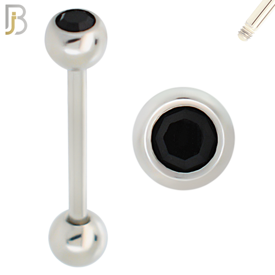 BB05S-5 - 316L Surgical Steel Screw Barbell with 5mm Bezel Ball External Threaded (PACK OF 6) image 3