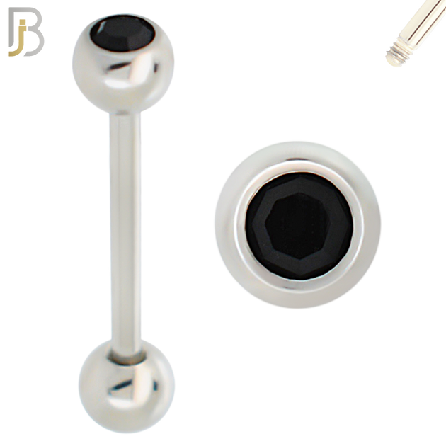 BB05S-5 - 316L Surgical Steel Screw Barbell with 5mm Bezel Ball External Threaded (PACK OF 6) image 3