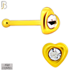 925-PK-NR08BY - 120 pcs, 18k Gold Plated Sterling Silver Nose Bones, 22g Thickness,  Assorted Shapes Tops Packages image 6