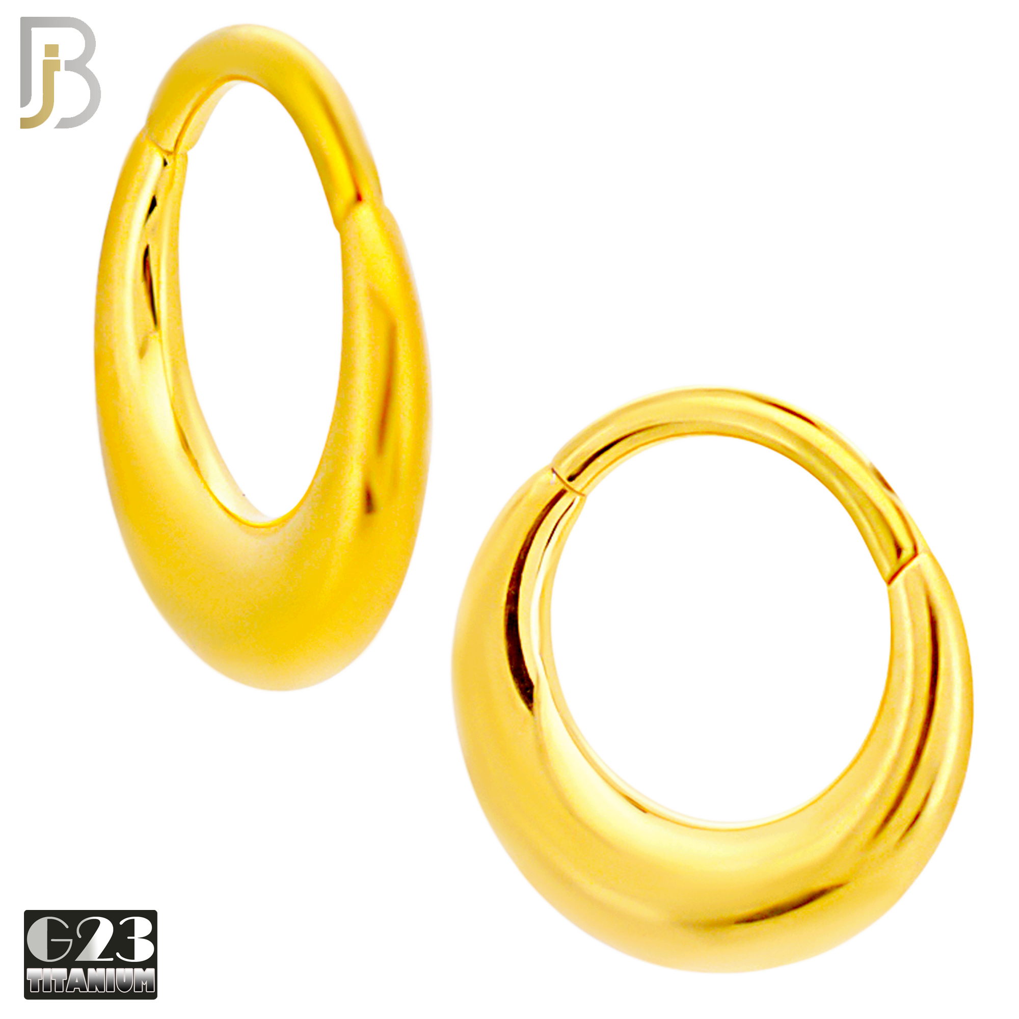 G23-ES489 - G23 Titanium Slim Tapered Hinged Hoop Earrings image 2