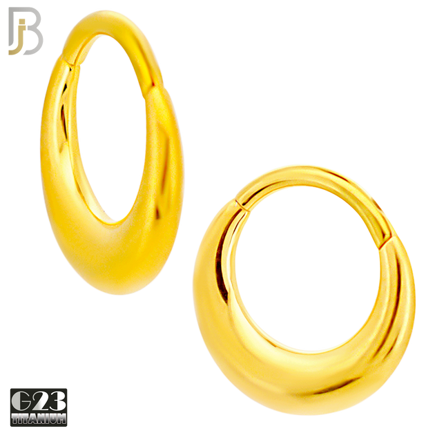 G23-ES489 - G23 Titanium Slim Tapered Hinged Hoop Earrings image 2