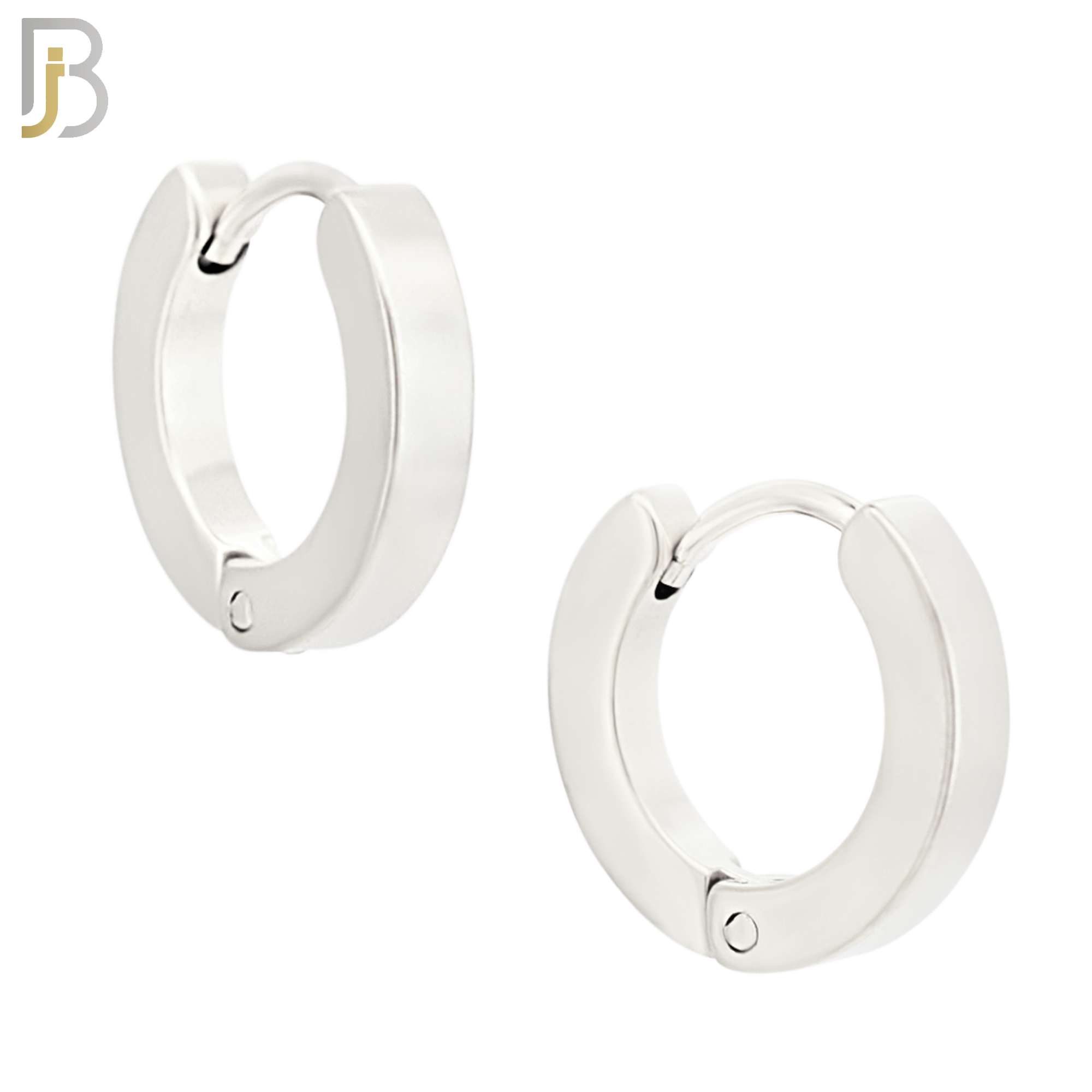 ES85S - 316L Stainless Steel Plain Design Huggies Clip On image 2