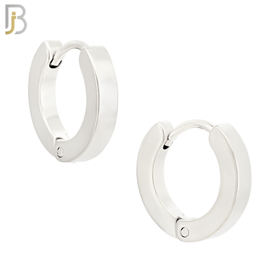 ES85S - 316L Stainless Steel Plain Design Huggies Clip On image 2