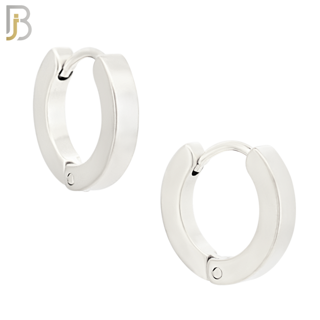 ES85S - 316L Stainless Steel Plain Design Huggies Clip On image 2