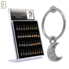 PK-HX07M - 316L Surgical Steel Different Dangling  Designs Helix Hoop Piercing with CZ image 0