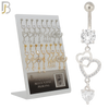 PK-N004 - 316L Surgical Steel Different Designs Dangle Belly Rings - Pack of 16 image 0