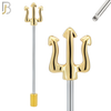 BB08 - 316L Surgical Steel Screw Barbell Trident Design Industrial (PACK OF 4) image 3