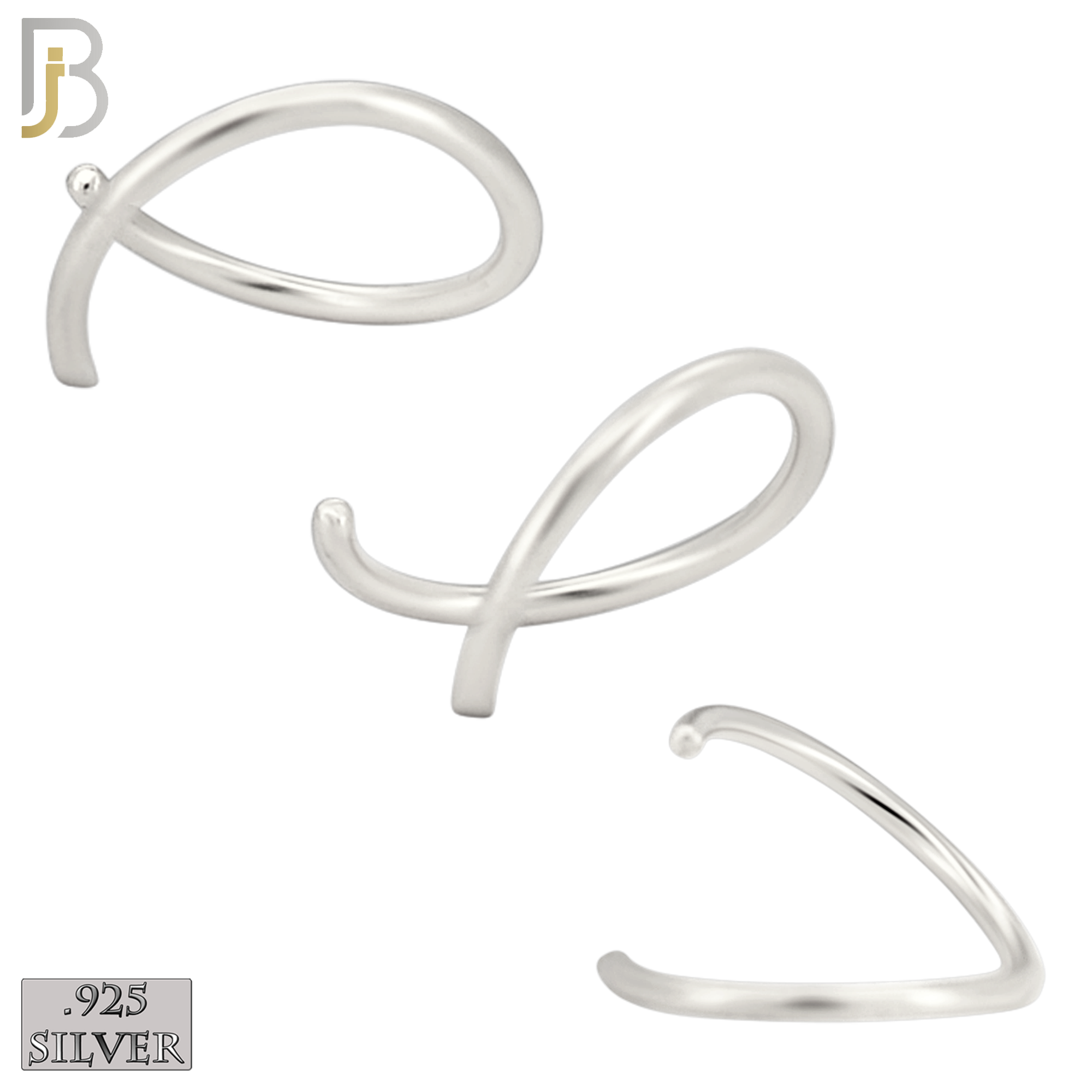 925-CT02 - 925 Sterling Silver Gold Plated 20g Seamless Continuous Ring Hoop Piercing (Pack of 6) image 1